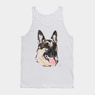 Smiling Loyal German Shepherd Tank Top